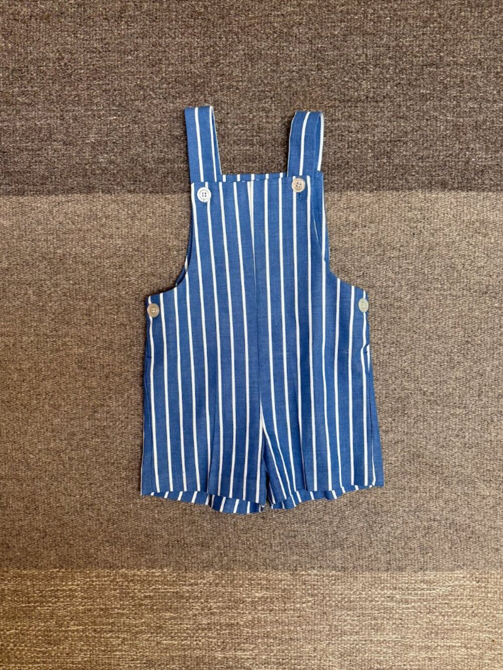 Vintage Health Tex Stantogs Chambray Blue and White Railroad Stripe Dungarees 4T